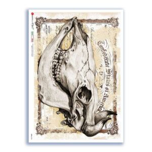 SKULL-0026. Skull Rice Paper for decoupage.