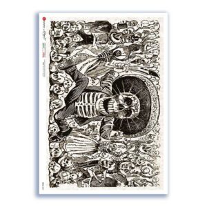 SKULL-0027. Skull Rice Paper for decoupage.