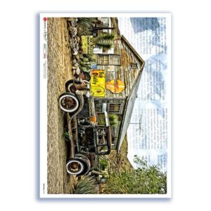 VEHICLES-0059. Vehicles Rice Paper for decoupage.