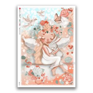 BABY-0095. Rice paper baby for decoupage.
