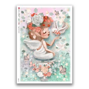 BABY-0097. Rice paper baby for decoupage.