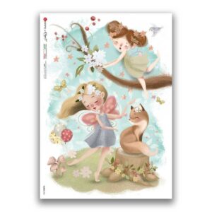 FAIRIES-0094. Rice Paper for decoupage fairies.