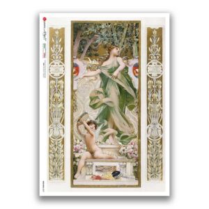 NOUVEAU-0039. Art nouveau Rice Paper for decoupage.