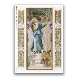 NOUVEAU-0040. Art nouveau Rice Paper for decoupage.