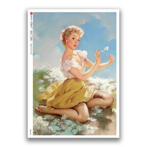 PINUP-0038. Pin-Up Rice Paper for decoupage.