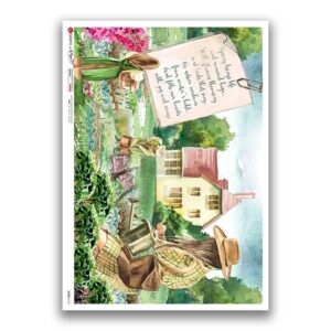 SCENE-0140. Pictorial Rice Paper for decoupage.