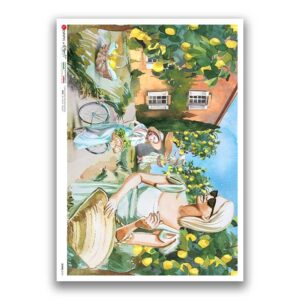 SCENE-0141. Pictorial Rice Paper for decoupage.