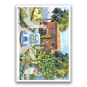 SCENE-0143. Pictorial Rice Paper for decoupage.