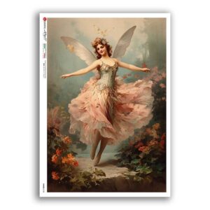 FAIRIES-0100. Rice Paper for decoupage fairies.