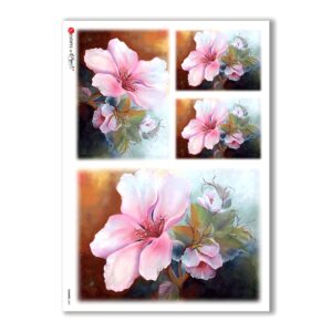 FLOWERS-0081. Rice Paper flowers for decoupage.