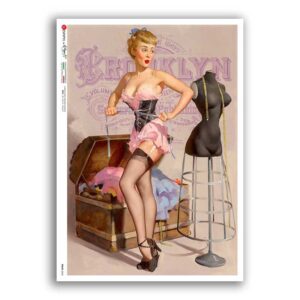 PINUP-0042. Pin-Up Rice Paper for decoupage.