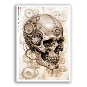 SKULL-0041. Skull Rice Paper for decoupage.