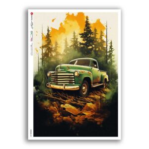 VEHICLES-0072. Vehicles Rice Paper for decoupage.