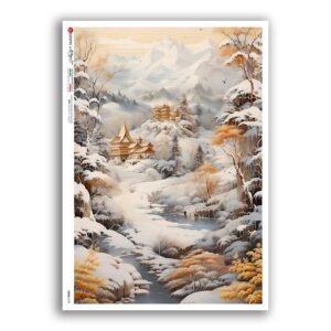 VIEWS-0199. Landscape Rice paper for the decoupage.