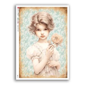 BABY-0107. Rice paper baby for decoupage.