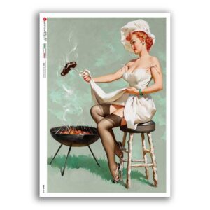 PINUP-0048. Pin-Up Rice Paper for decoupage.