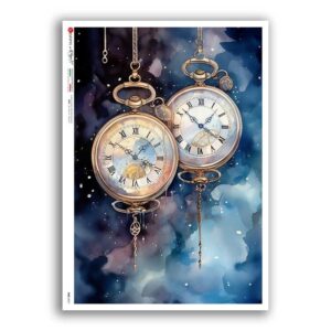 TIME-0057. Watches Rice paper for the decoupage.