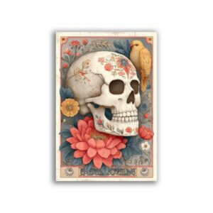GF-TESCHI-048. Rice paper for decoupage — Skulls — large format